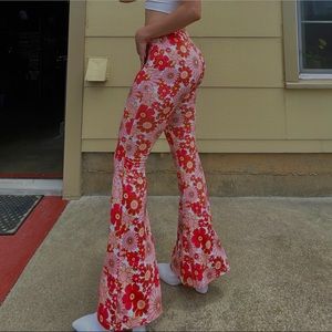 Disco Flower Flare Pants
